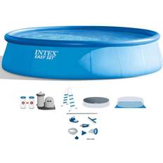 Inflatable Pools Intex Easy Set 18' x 48" Inflatable Pool Set with Pump, Ladder & Maintenance Kit 134 Blue