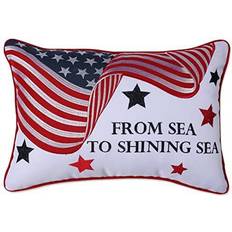 Complete Decoration Pillows Pillow Perfect Patriotic 4th of July Labor Day Americana Shining Sea Complete Decoration Pillows Blue, Red