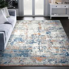 Abani Casa CAS160A Abstract Blue, Gray, Orange 93x"