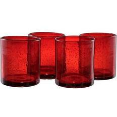 Red Whiskey Glasses Artland Iris Ruby Double Old Fashioned Whiskey Glass