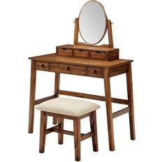 Natural Dressing Tables Linon Lorna Vanity Dressing Table