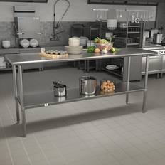 Small stainless steel table Flash Furniture Delacora Small Table