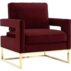 TOV Furniture Avery Maroon Velvet Lounge Chair