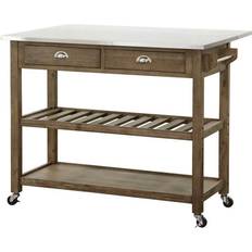 Drop leaf kitchen table Boraam Sonoma Drop Leaf Cart Trolley Table