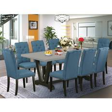 East West Furniture 9-Piece Amazing Dinette Dining Set