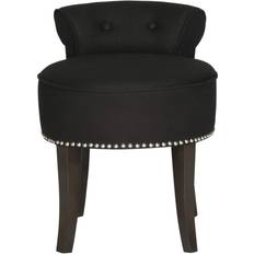 Black - Footrest Seating Stools Safavieh Georgia Black Seating Stool