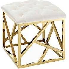 modway Intersperse Collection EEI-2845-GLD-IVO Foot Stool