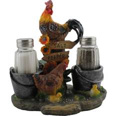 Gray Spice Mills Country Farm Rooster Tabletop Salt Spice Mill