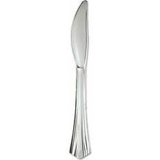 WNA Heavyweight Plastic Knives Silver 7 1/2 Reflections Design 600/Carton