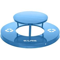 Trash and recycling bin Blue Round Rain Bonnet Trash Recycling Bin Lid Bin