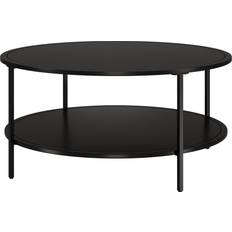 Black Coffee Tables Hudson & Canal Sivil 36" Wide Round Coffee Table