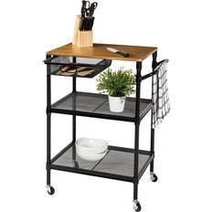 Black Trolley Tables Honey Can Do 36" Kitchen Trolley Table