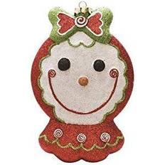 Northlight Seasonal 8.5" Glittered Shatterproof Gingerbread Girl Christmas Tree Ornament