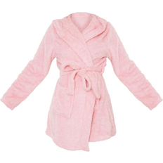 PrettyLittleThing Polyester Sleepwear PrettyLittleThing Fluffy Dressing Gown - Pink