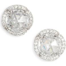 Kate Spade That Sparkle Pavé Round Large Studs - Silver/Transparent