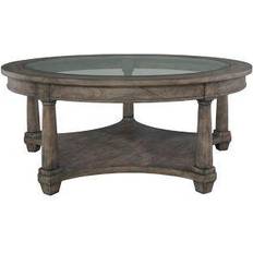 Solid wood round coffee table Round Solid Wood Lincoln Coffee Table
