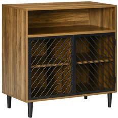 Furniture Homcom Industrial Buffet Dark Walnut Sideboard 31.5x32"