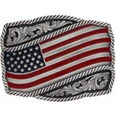 Montana Silversmiths Classic Waving American Flag Attitude Belt Photo Frame