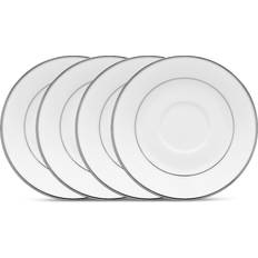 White Saucer Plates Noritake Spectrum Set of 4 Service Saucer Plate