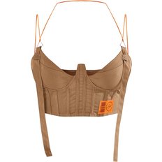 PrettyLittleThing Shape Buckle Detail Cargo Corset - Khaki