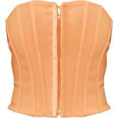 PrettyLittleThing Corsets PrettyLittleThing Bandage Hook And Eye Structured Corset Top - Peach