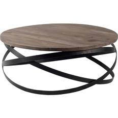 Solid wood round coffee table Mercana Triumph 40" Round Solid Wood Top Coffee Table