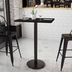 Black Dining Tables Flash Furniture XU-BLKTB-2430-TR18B-GG Rectangular Black Laminate Dining Table