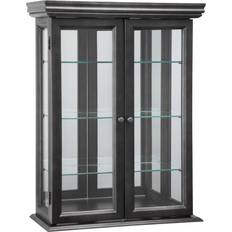 Wall curio cabinet Design Toscano Country Hardwood Curio Ebony Storage Cabinet