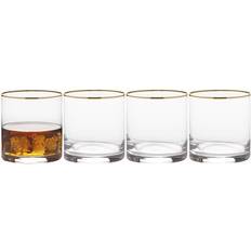 Red Whiskey Glasses Mikasa Julie Gold Set Double Old Fashioned Rocks Whiskey Glass
