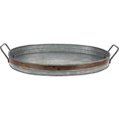 Stonebriar Collection 18" Aged Galvanized Serving Tray
