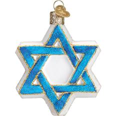 Old World Christmas Star of David Hanging Figurine Glass Christmas Tree Ornament