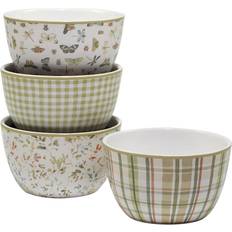 Certified International Green Fields Set of Ice Cream Dessert Bowl 4