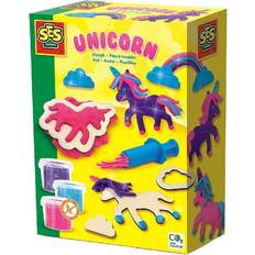 Knete SES Creative Knet-Set EINHORN-NEONGLITZER mit Ausstecher