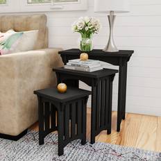 Black Nesting Tables Lavish Home Black Traditional Nesting Table 2