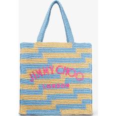 Jimmy Choo Beach Tote S Natural/Smoky Blue/Fuchsia One Size