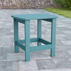 Flash Furniture Charlestown All-Weather Poly Resin Wood Commercial Grade Adirondack Outdoor Side Table