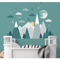 Storage Option Wall Decor Walplus Mountains With Glowing Moon Stickers Nursery Decors