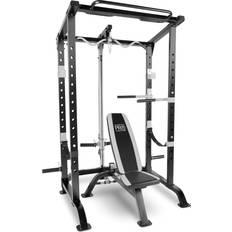 Fitness Marcy Pro Full Cage and Weight Bench Personal Home Gym Total Body Workout System
