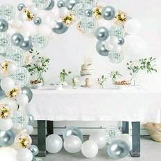 Balloon Arches BIGTREE Assorted Ballon Party Kit in Gray/White Wayfair Gray/White