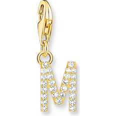 Thomas Sabo Gold Plated Zirconia Letter Charm