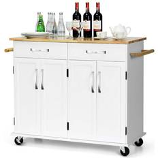 Furniture Costway HW60456WH Trolley Table 18.5x48.5"