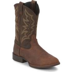 Slip-On Lace Boots Justin III in. Round Toe Western Boot