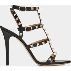 Valentino Garavani ROCKSTUD CALFSKIN ANKLE STRAP SANDAL MM Wo BLACK