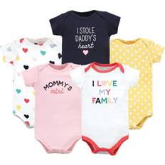 Hudson Baby Cotton Bodysuits 5-pack - Girl Bold Family (10112398)