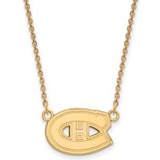 LogoArt Women's Montreal Canadiens Gold Plated Pendant Necklace
