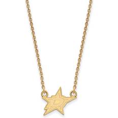 LogoArt Women's Dallas Stars Gold Plated Pendant Necklace