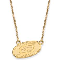 LogoArt Women's Carolina Hurricanes Gold Plated Pendant Necklace