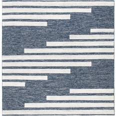 Safavieh Handmade Striped Kilim Blue, White 60x60"