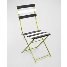 Black metal outdoor chairs Mackenzie-Childs Outdoor Black Metal Bistro Side Kitchen Chair