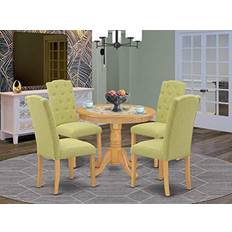 East West Furniture ANCE5-OAK-07 5Pc Dining Set 5